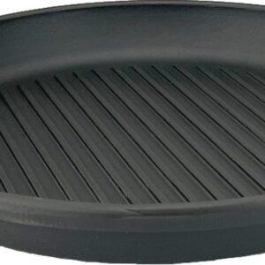 Ronde Gietijzeren Grillpan - ø 34 x 4 cm - Zwart