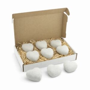 NATURN Stones - Hart - Small (6 stuks) - Grijs
