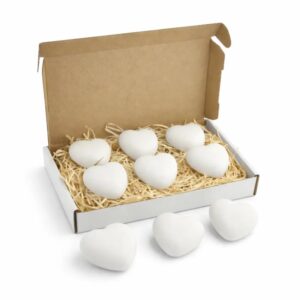 NATURN Stones - Hart - Small (6 stuks) - Wit
